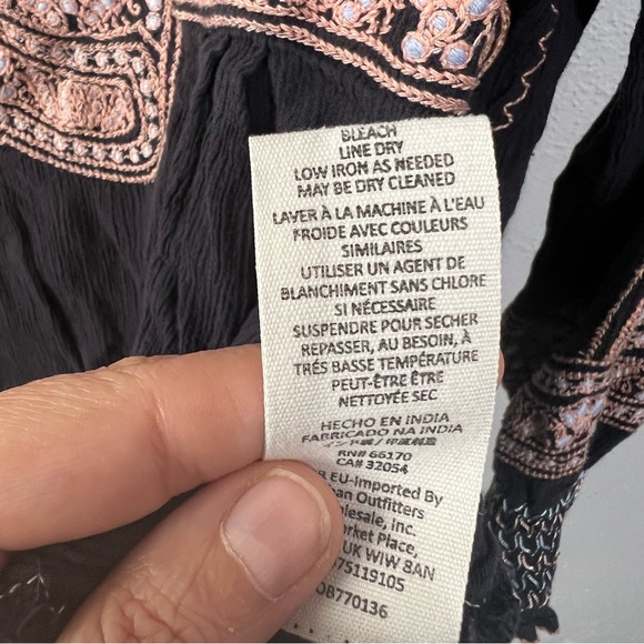 Free People Wind Willow embroidered dress size xs - Picture 7 of 8